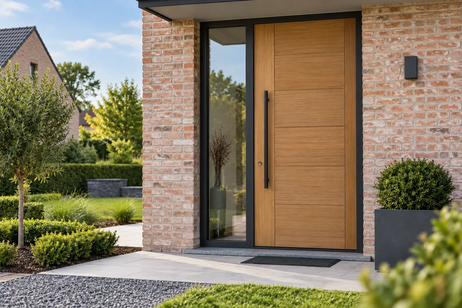 Porte d'entrée en bois (illustration)